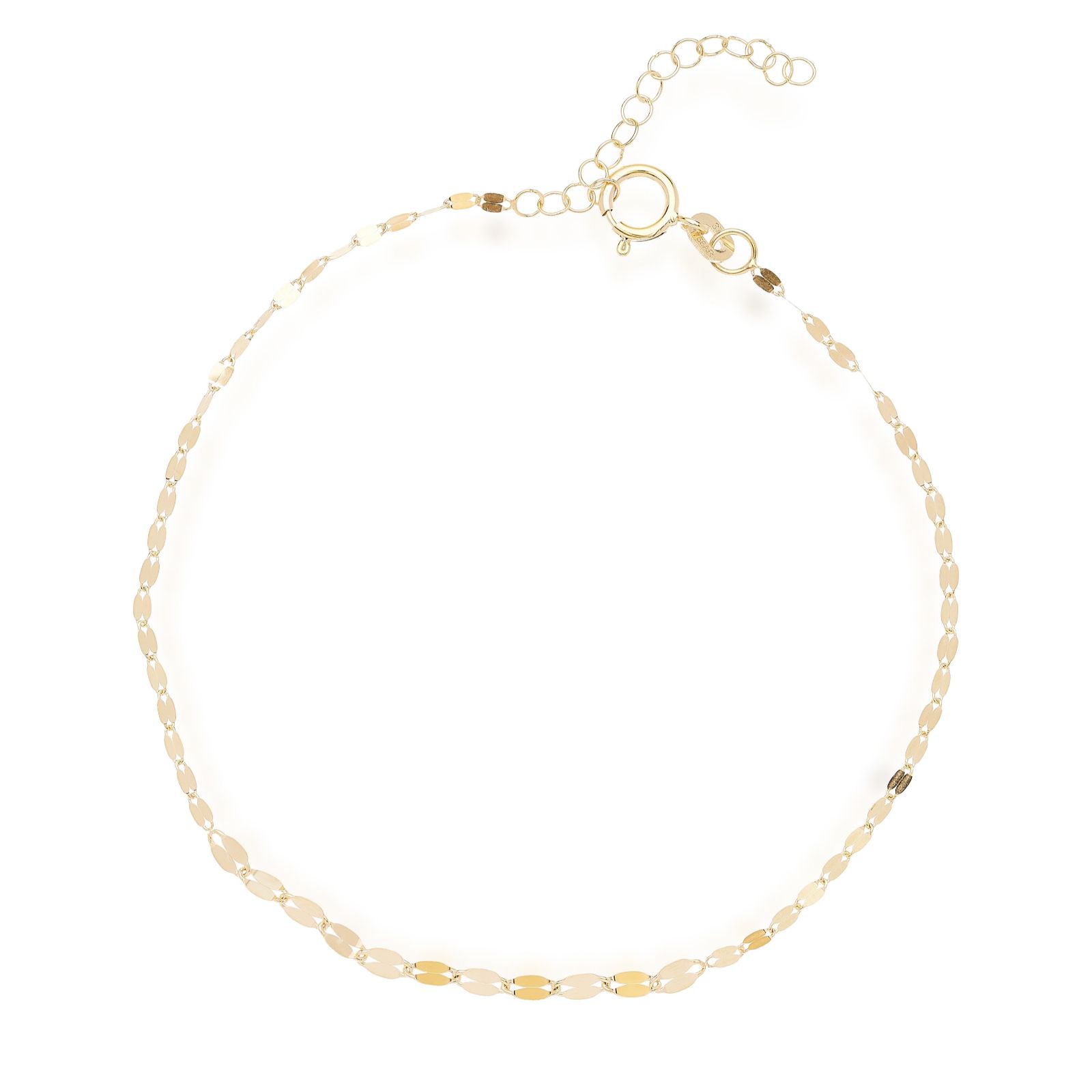 GOLD 9ct Italian Gold Petal Bracelet 0.47g