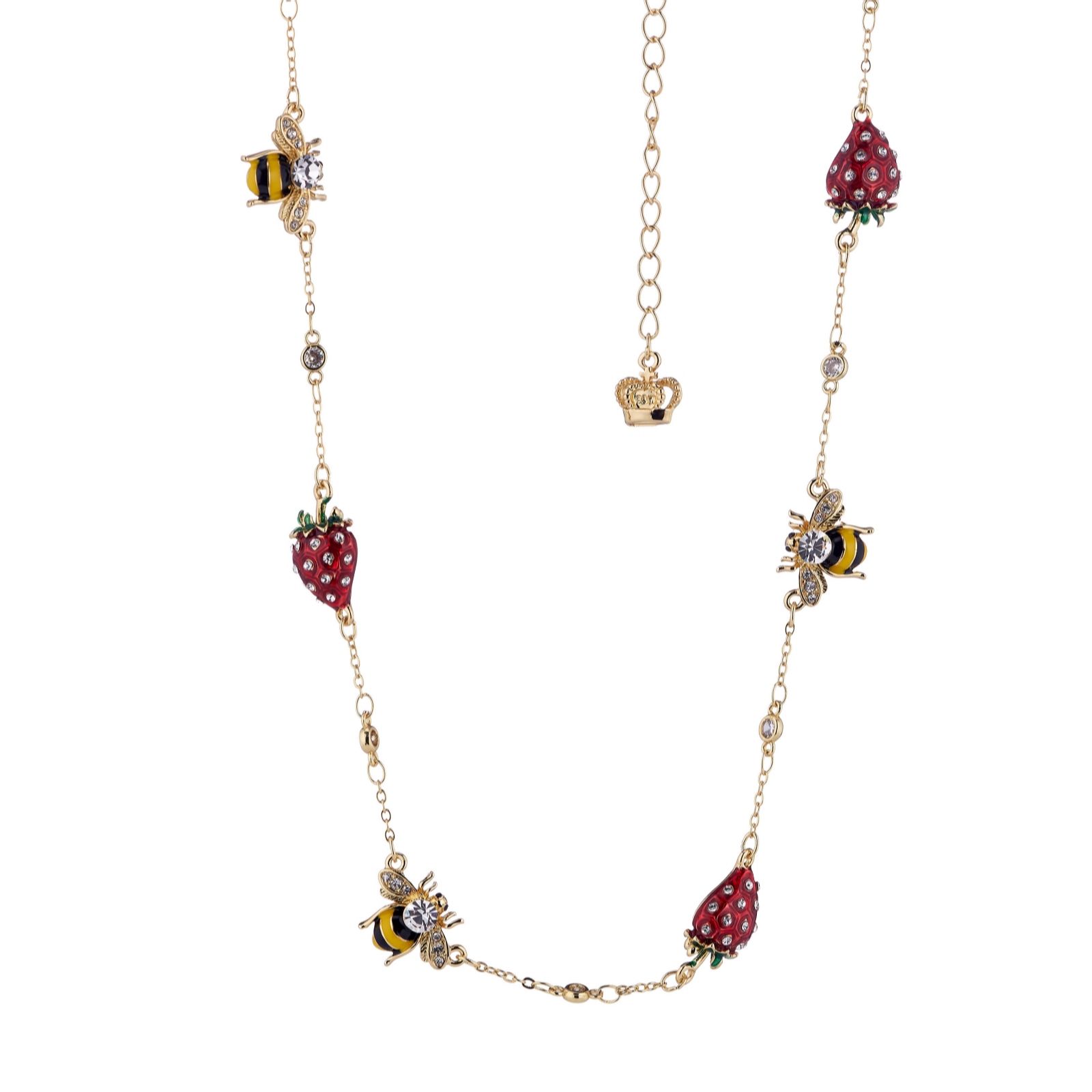 Butler & Wilson Strawberry & Bee Necklace