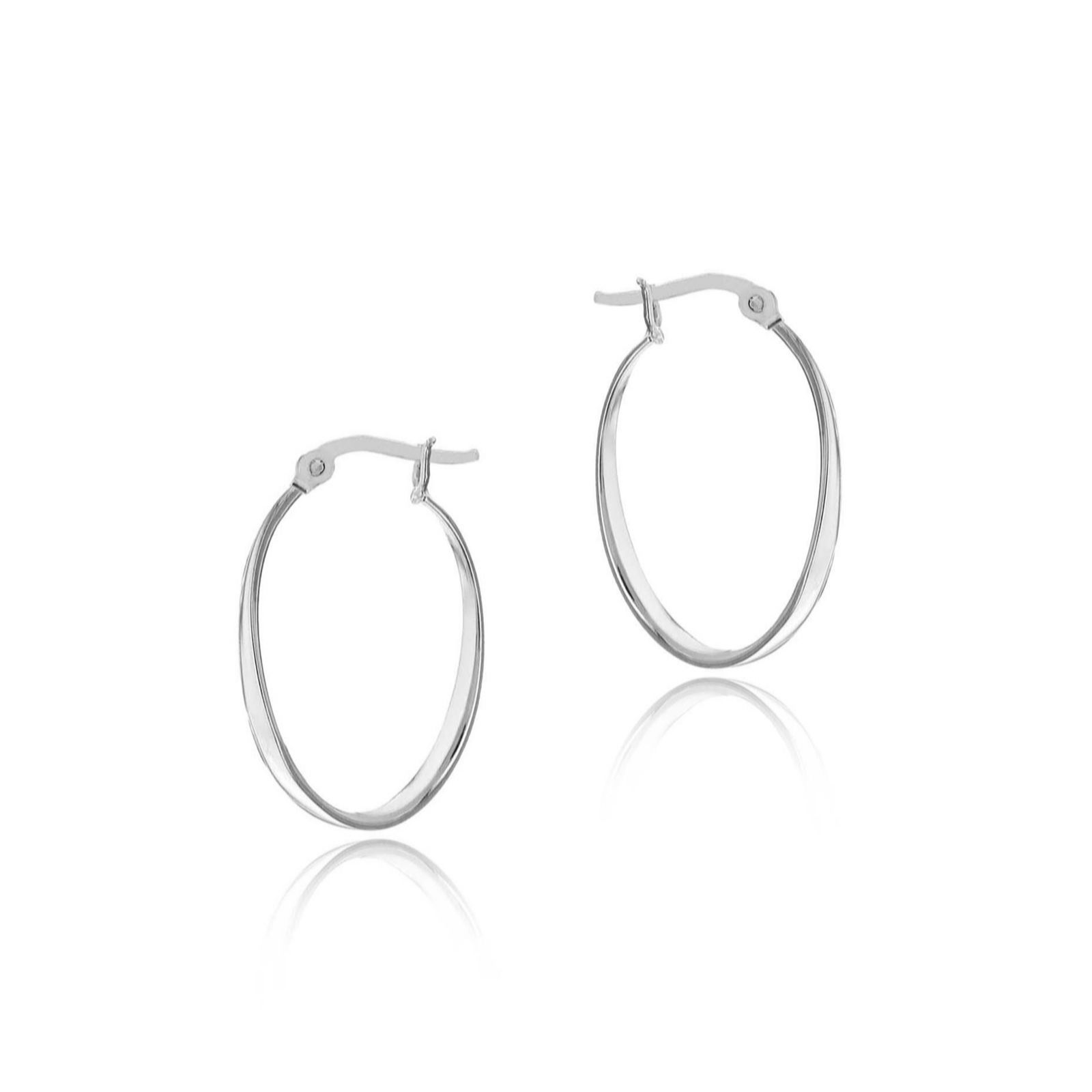 Faith & Brown Italian Crafted Nastro Hoop Earring Sterling Silver