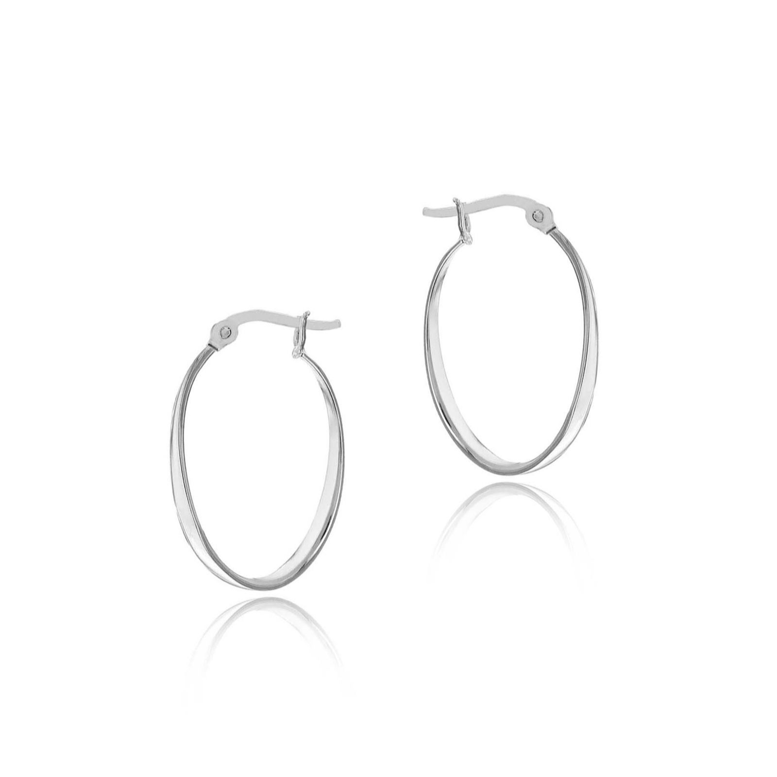 Faith & Brown Italian Crafted Nastro Hoop Earring Sterling Silver