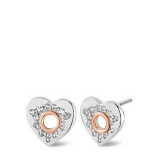 Clogau Cariad Sterling Silver Sparkle Stud Earrings Topaz