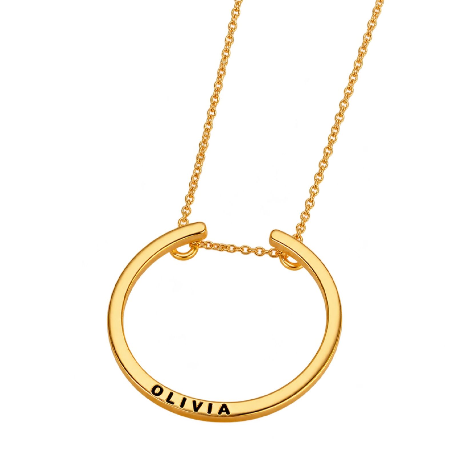 Posh Totty Personalised Circle Ring Holder Necklace