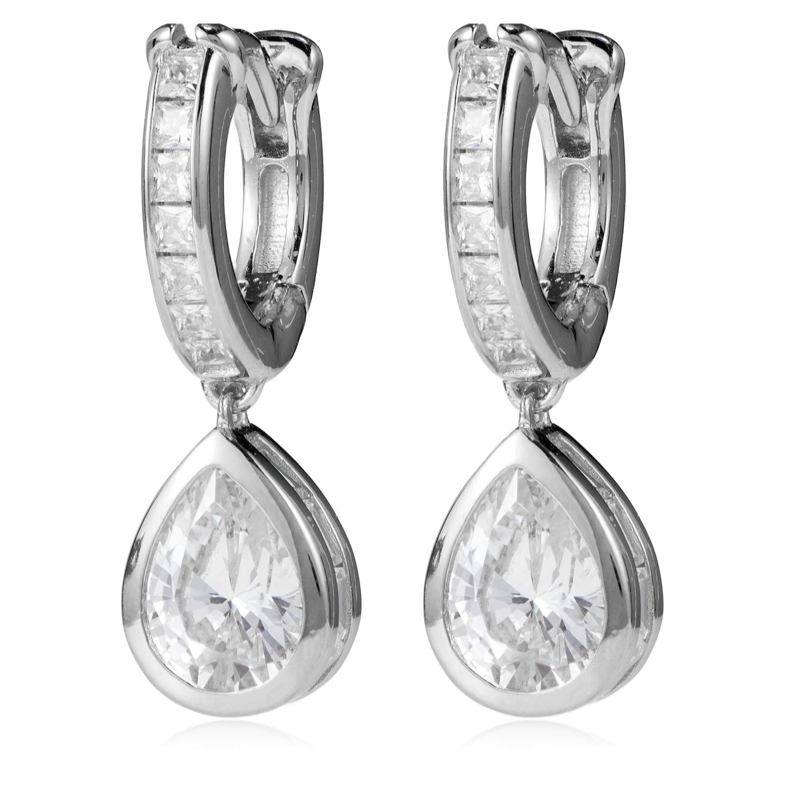 Qvc fashion diamonique silver earrings