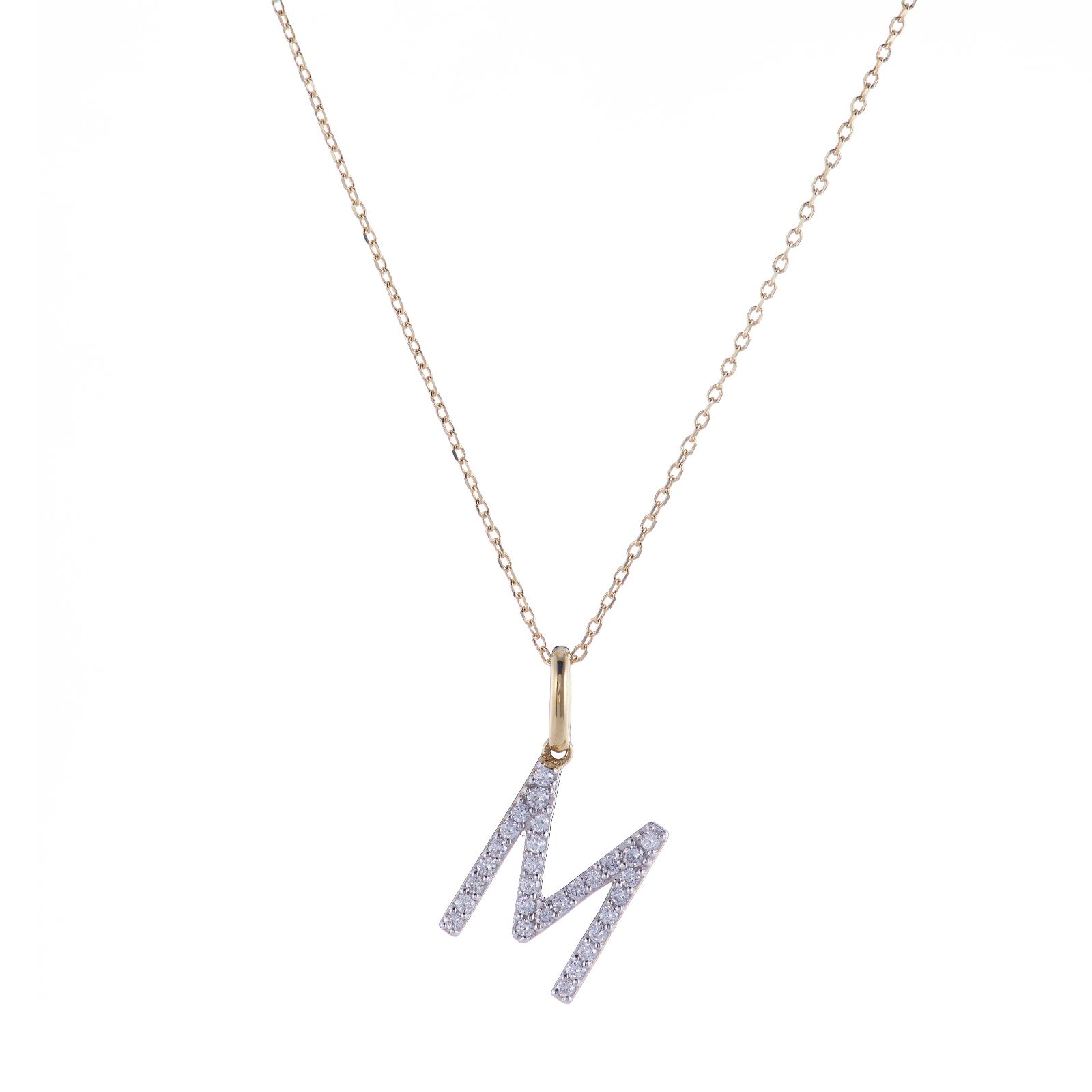 Fire Light 0.15ct Lab Grown Diamond Initial Pendant & Chain 9ct Gold