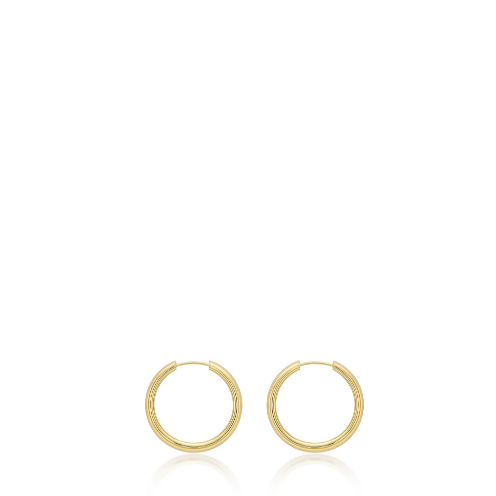 GOLD 9ct Yellow Classic Hoop Earrings 1.8g - QVC UK