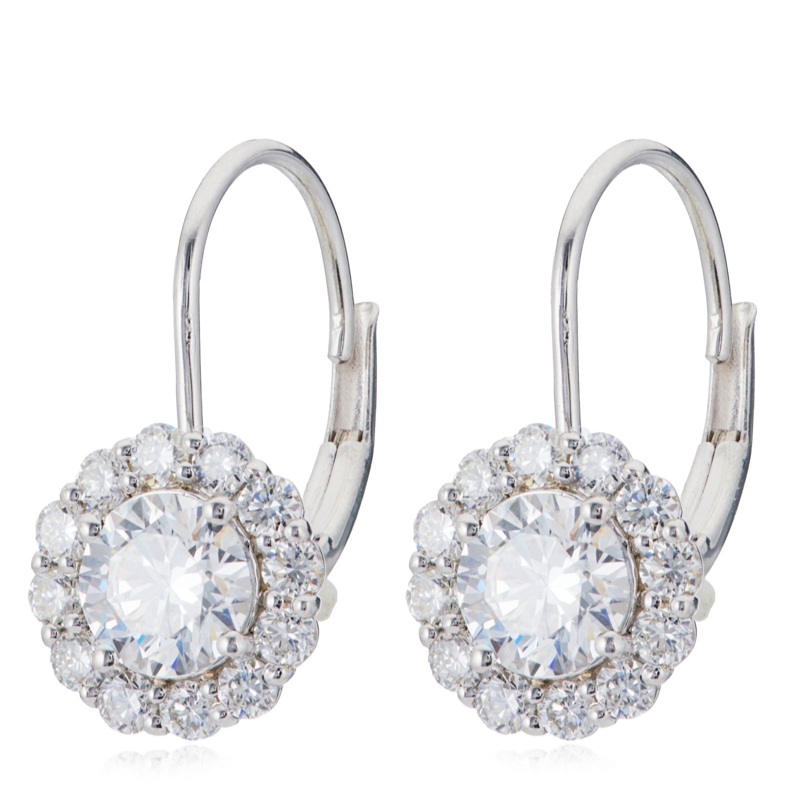 Fire Light 1.50ct Lab-Grown Diamond Cluster Leverback Earrings 9ct Gold