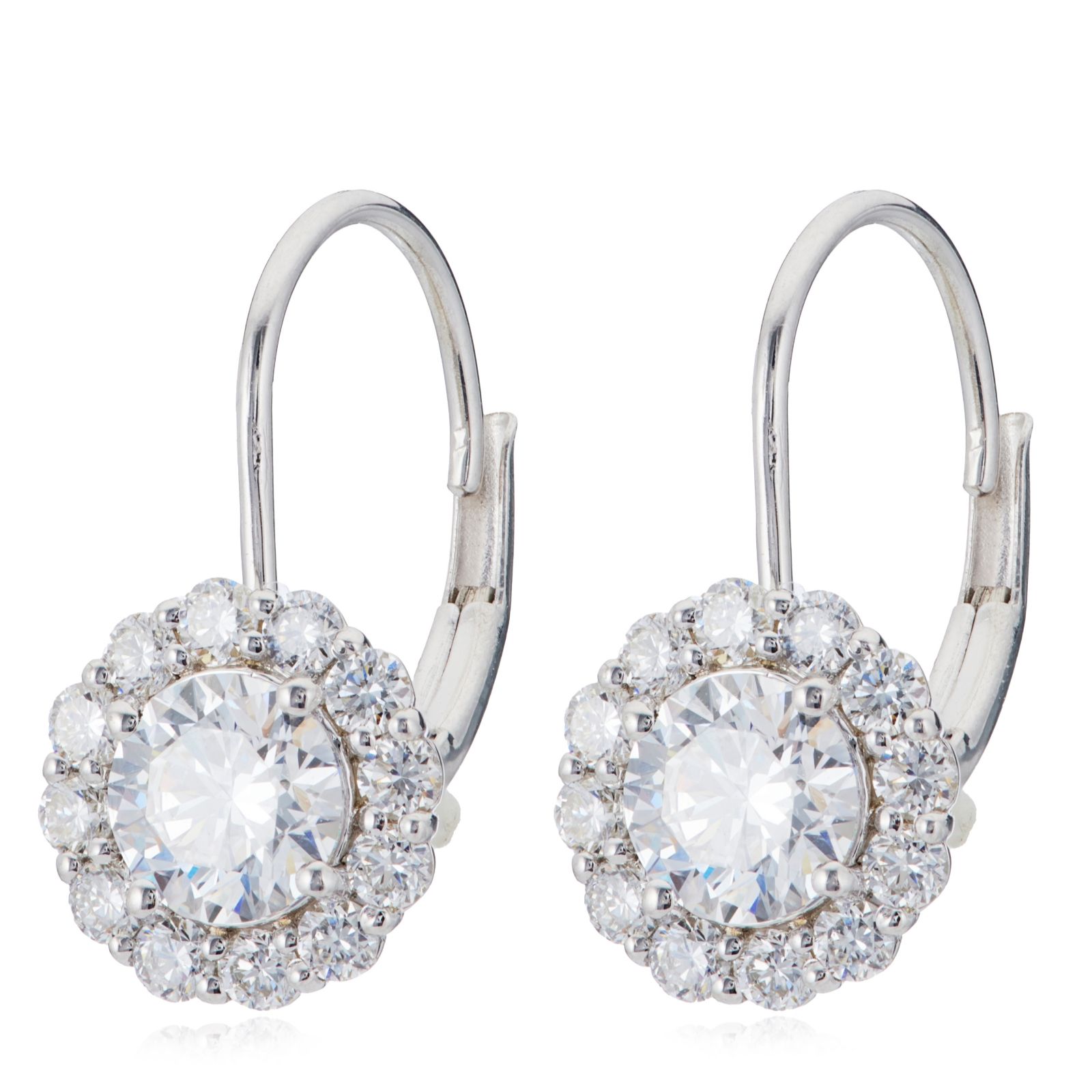 Fire Light 1.50ct Lab-Grown Diamond Cluster Leverback Earrings 9ct Gold