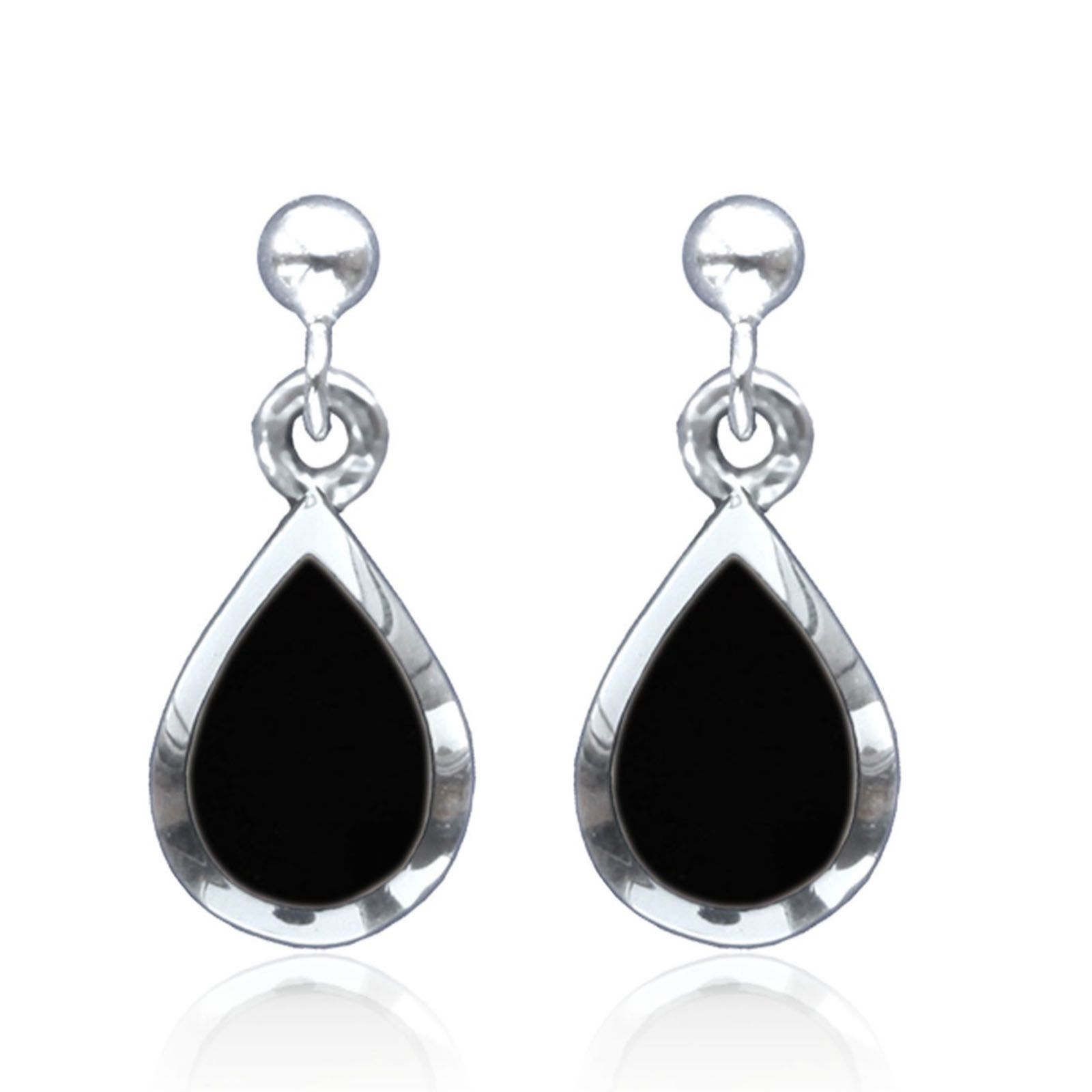 Nina B Raindrop Drop Pear Earrings Sterling Silver