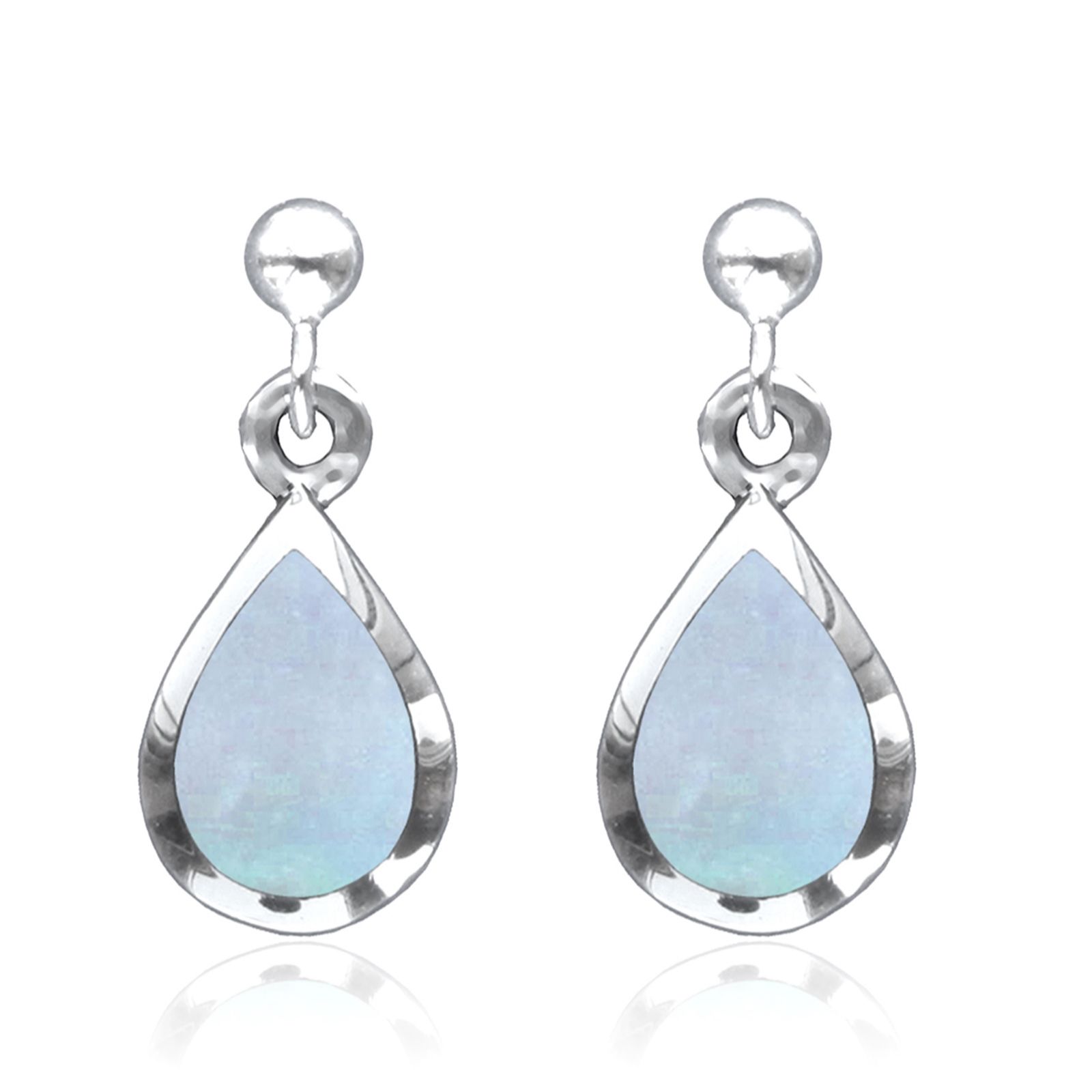 Nina B Raindrop Drop Pear Earrings Sterling Silver