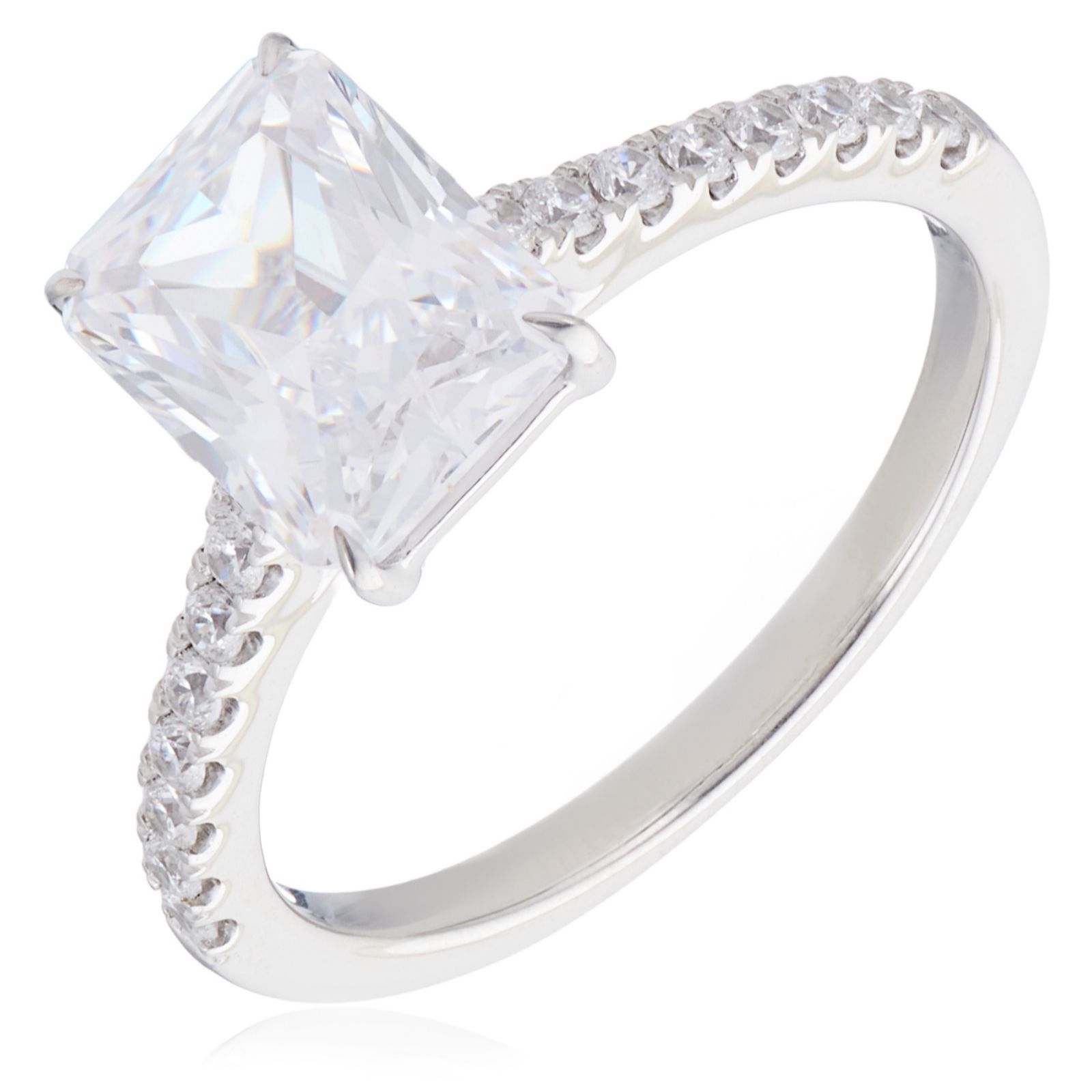 Fire Light 2.25ct Lab Grown Diamond Radiant Cut Solitaire Ring 14ct Gold