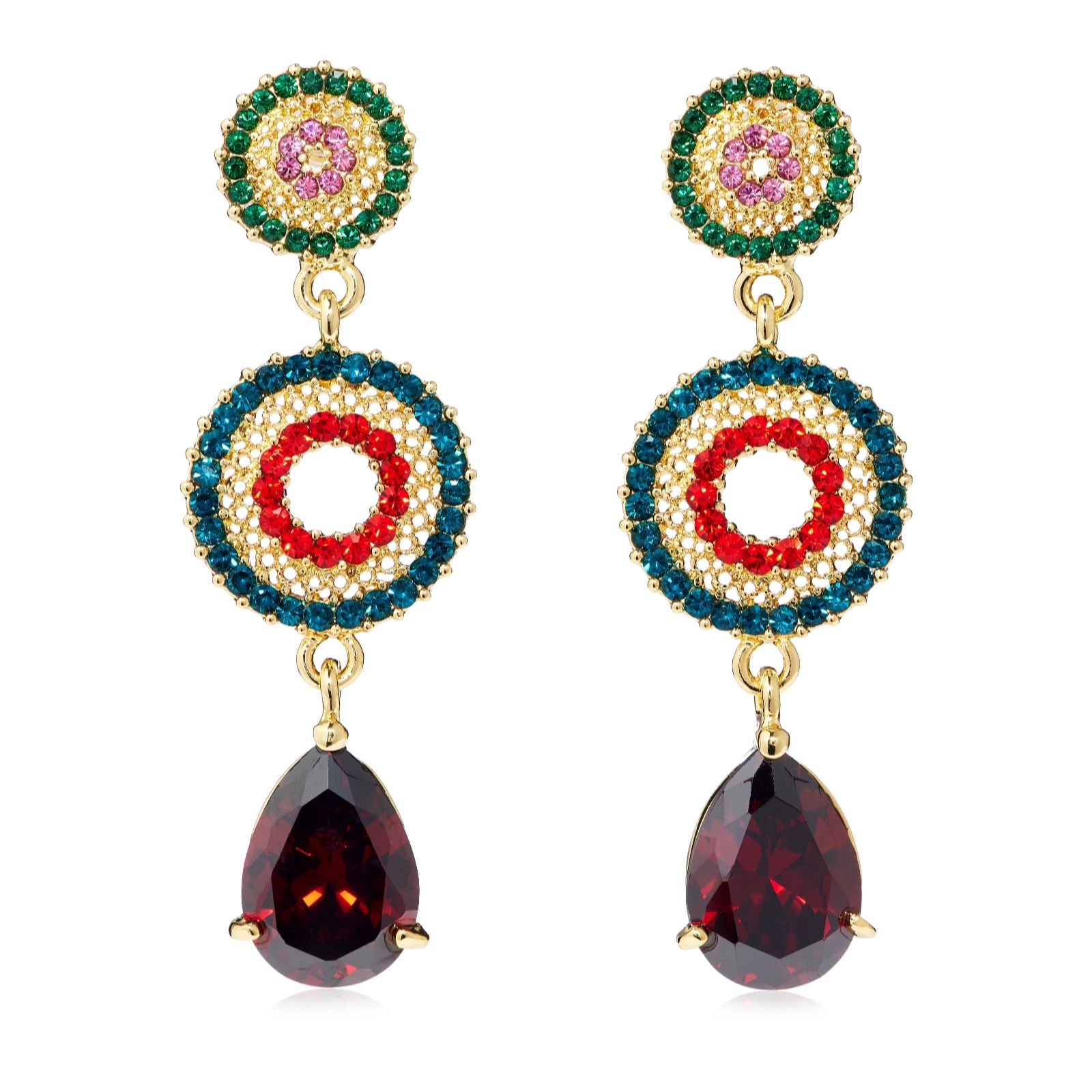 Butler & Wilson Triple Drop Earrings