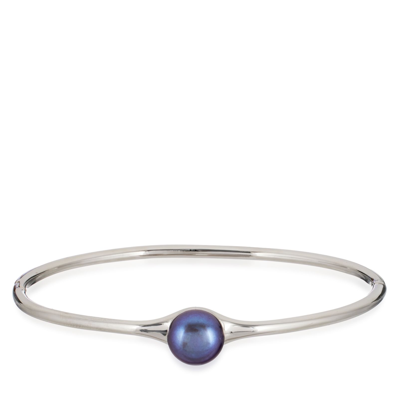 Lara Pearl Fresh Water 10-11mm Pearl Hinged Bangle Stainless Steel