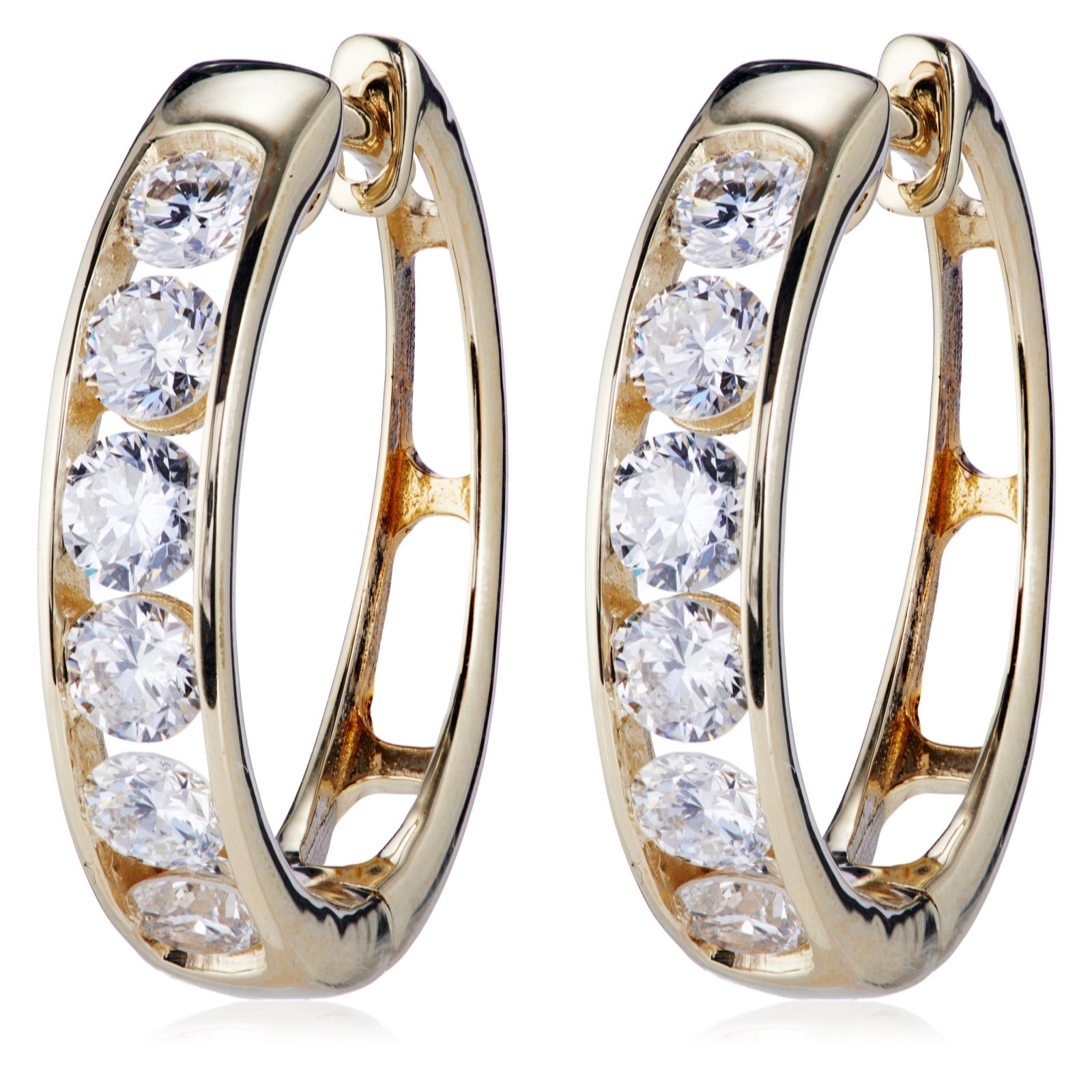 Firelight 1.50ct Lab Grown Diamond Channel Set Hoop Earrings 9ct Gold