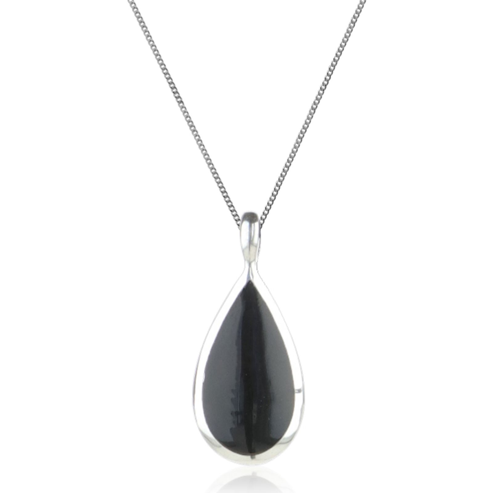 Nina B Raindrop Pendant & Chain Sterling Silver