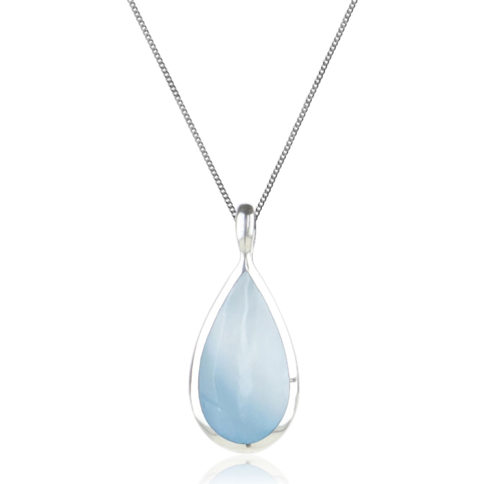Nina B Raindrop Pendant & Chain Sterling Silver