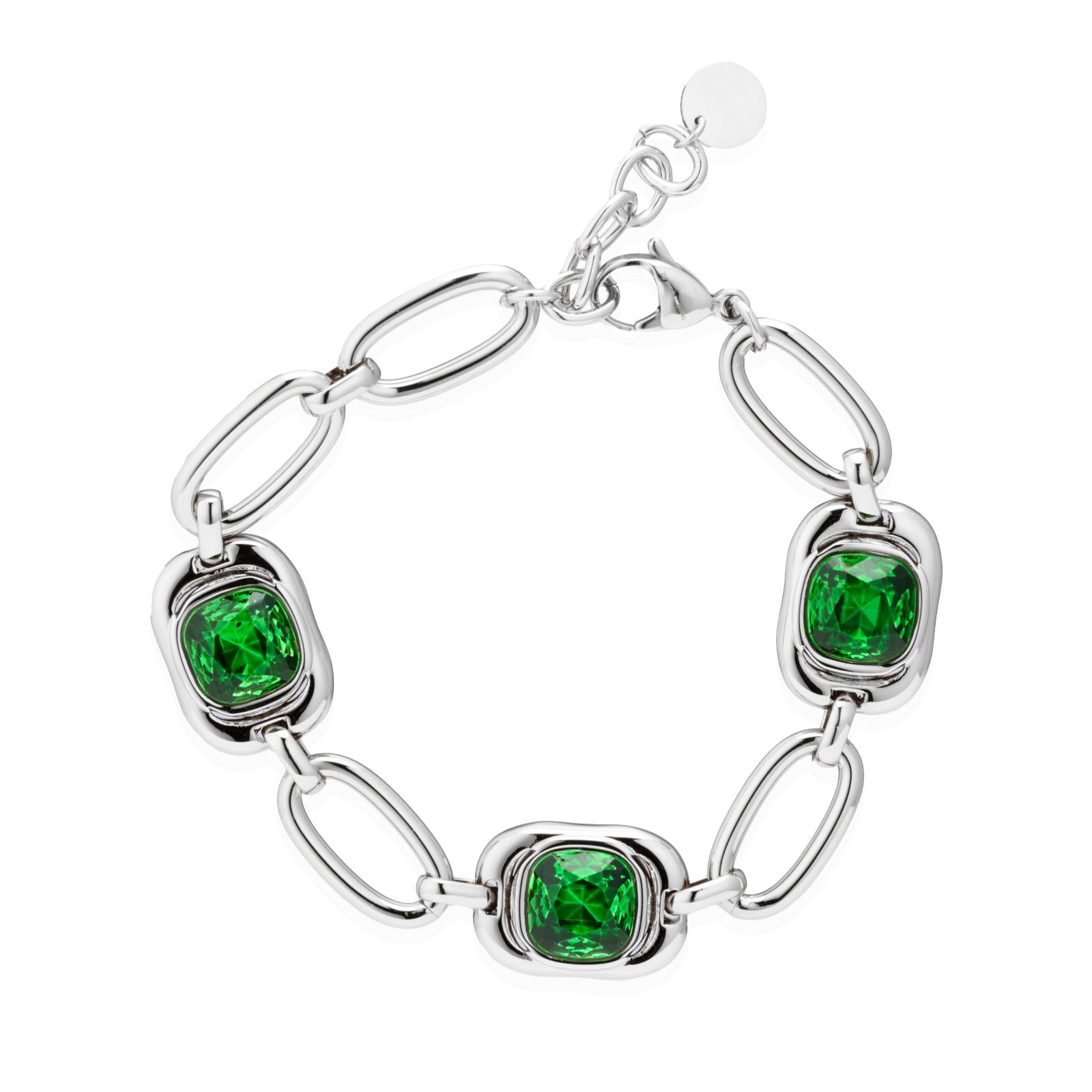 Steel By Diamonique Square Link Bracelet Stainless Steel
