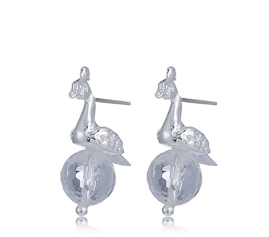 Sam Ubhi Semi Precious Peacock Stud Earrings