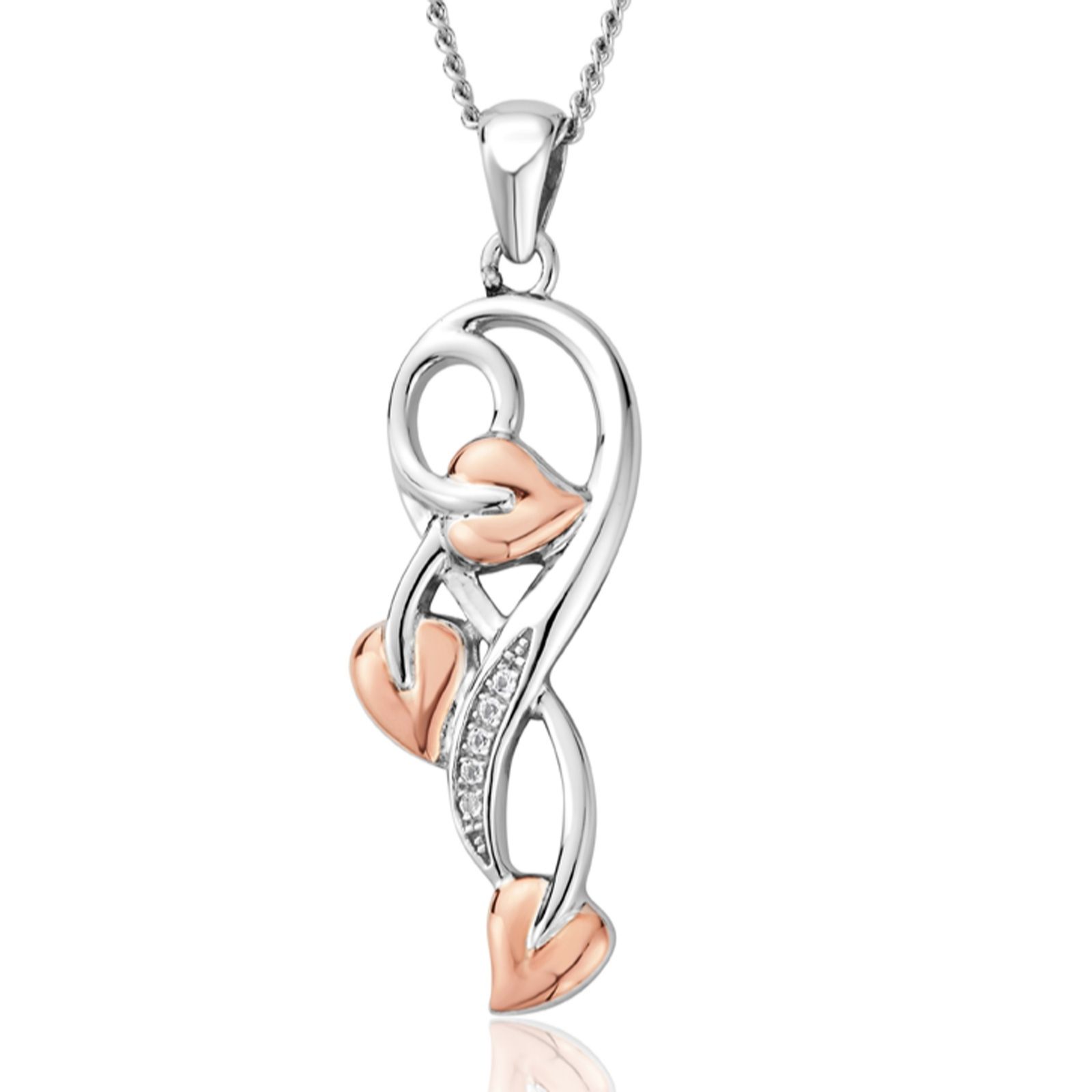 Clogau Tree Of Life Vine Pendant Sterling Silver & 9ct Gold - QVC UK