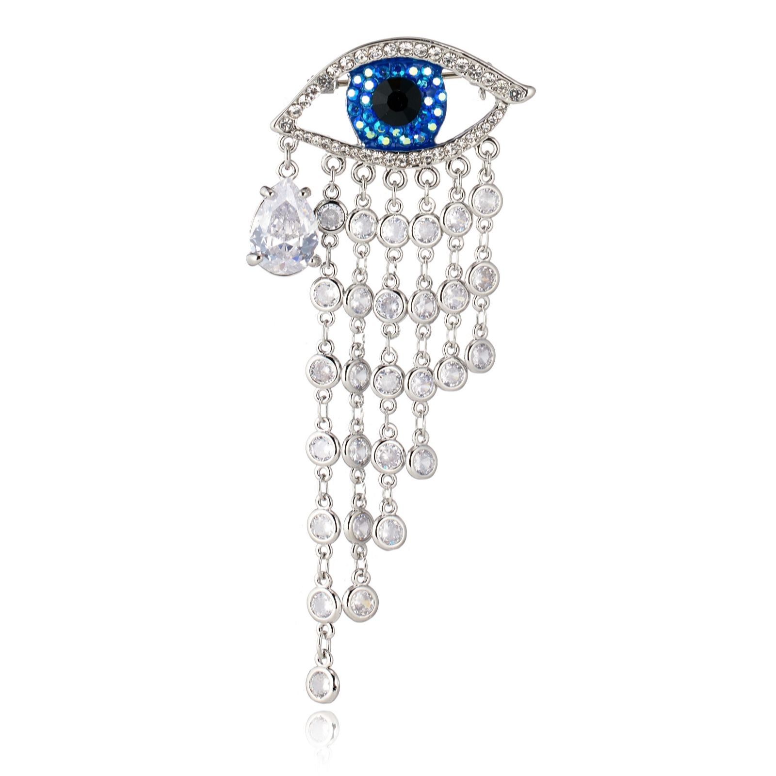 Butler & Wilson Crystal Shower Eye Brooch - QVC UK