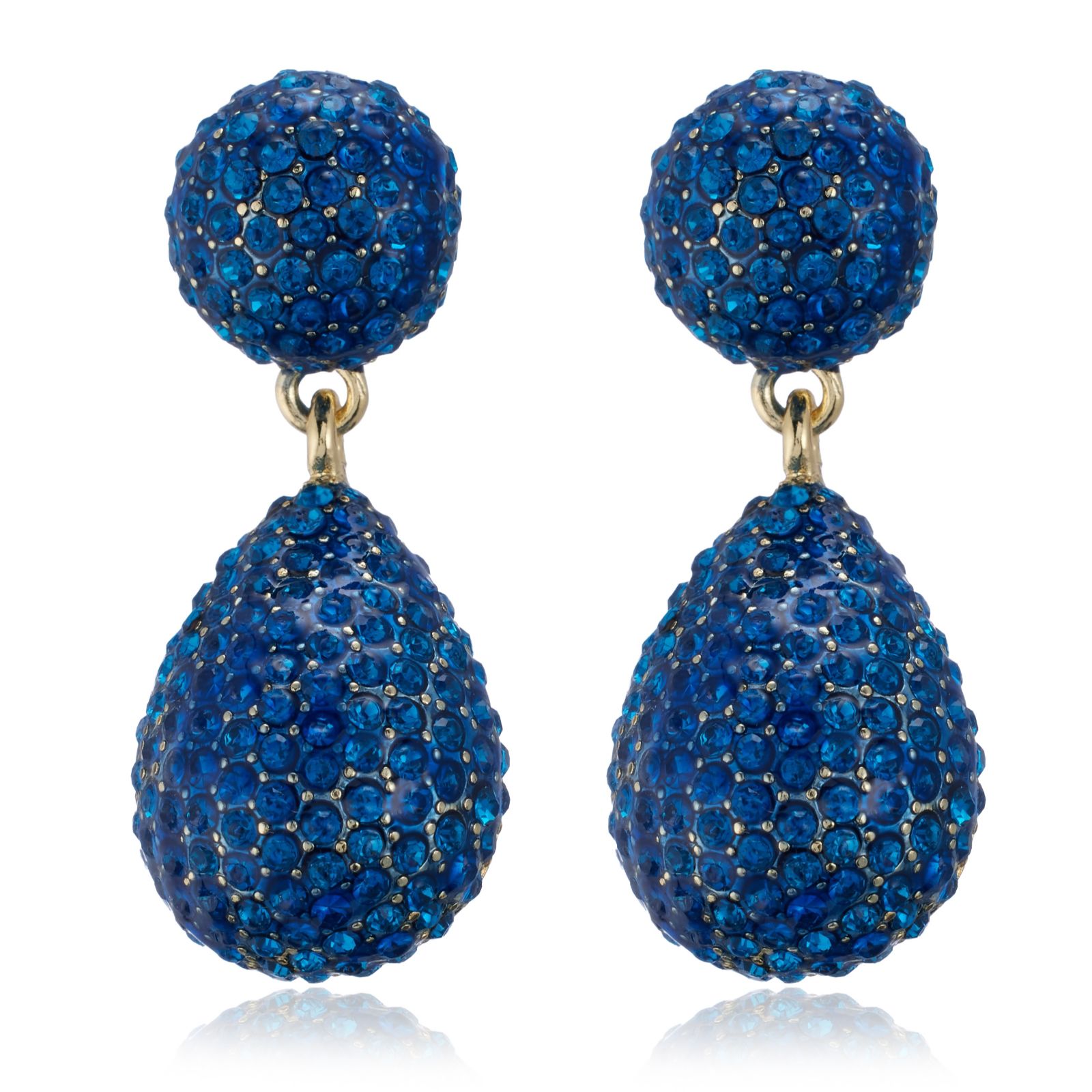 Butler & Wilson Double Crystal Ball Earrings 2