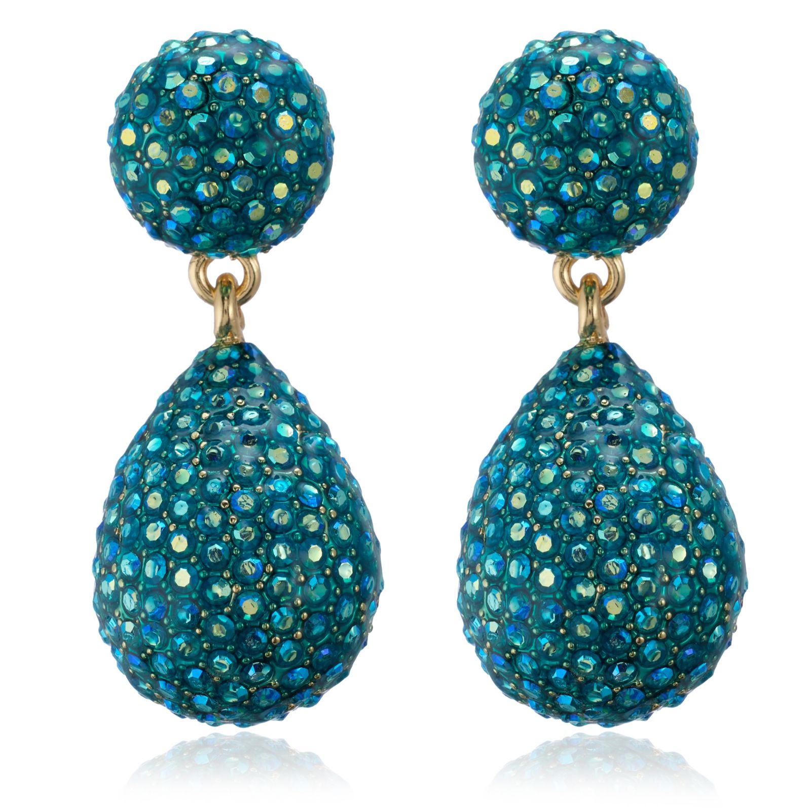 Butler & Wilson Double Crystal Ball Earrings 2