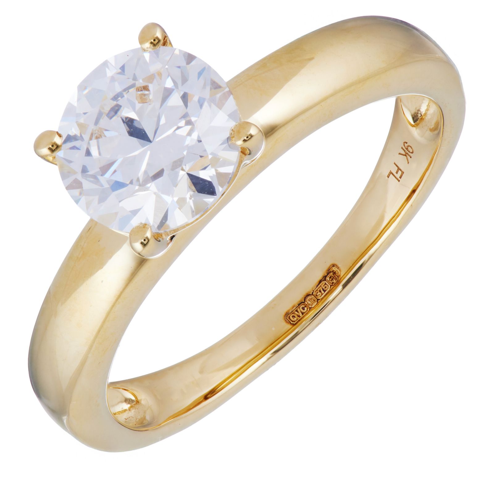 Fire Light 1.5ct Lab Grown Diamond Solitaire Ring 9ct Gold