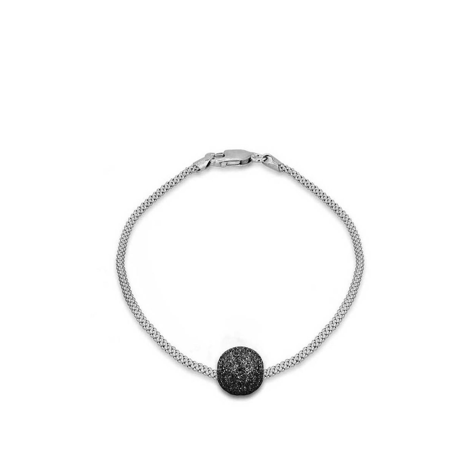Faith & Brown Italian Crafted 2 Tone Glitterball & Popcorn Bead Bracelet