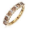 1.00ct Champagne  & White Diamond Eternity Band Ring 9ct Gold