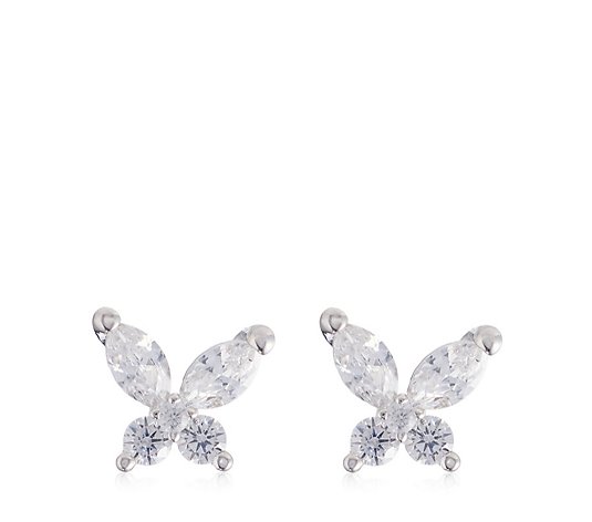 Diamonique 0.58ct tw Marquise Stud Earrings Sterling Silver