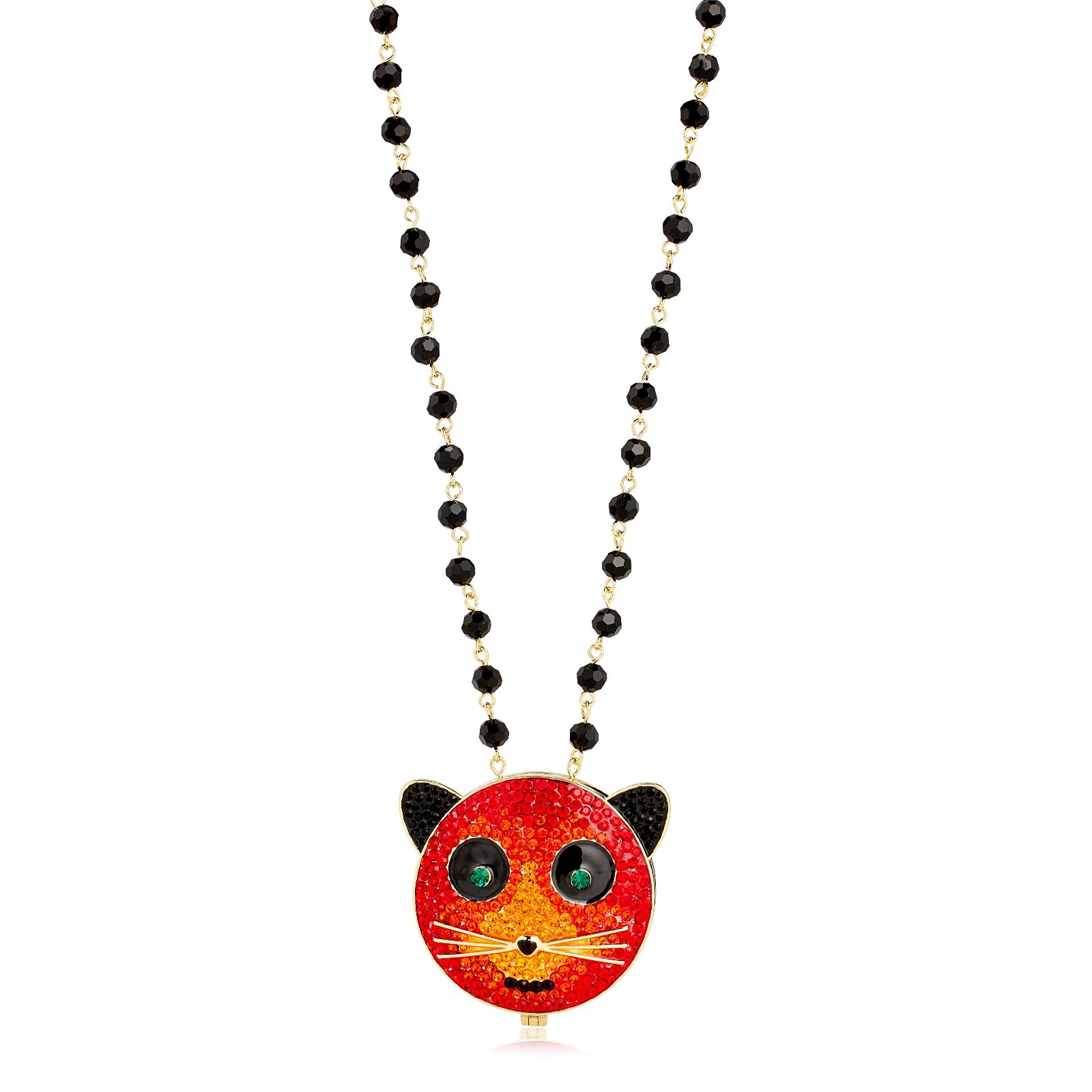 Butler & Wilson Cat Mirror Necklace
