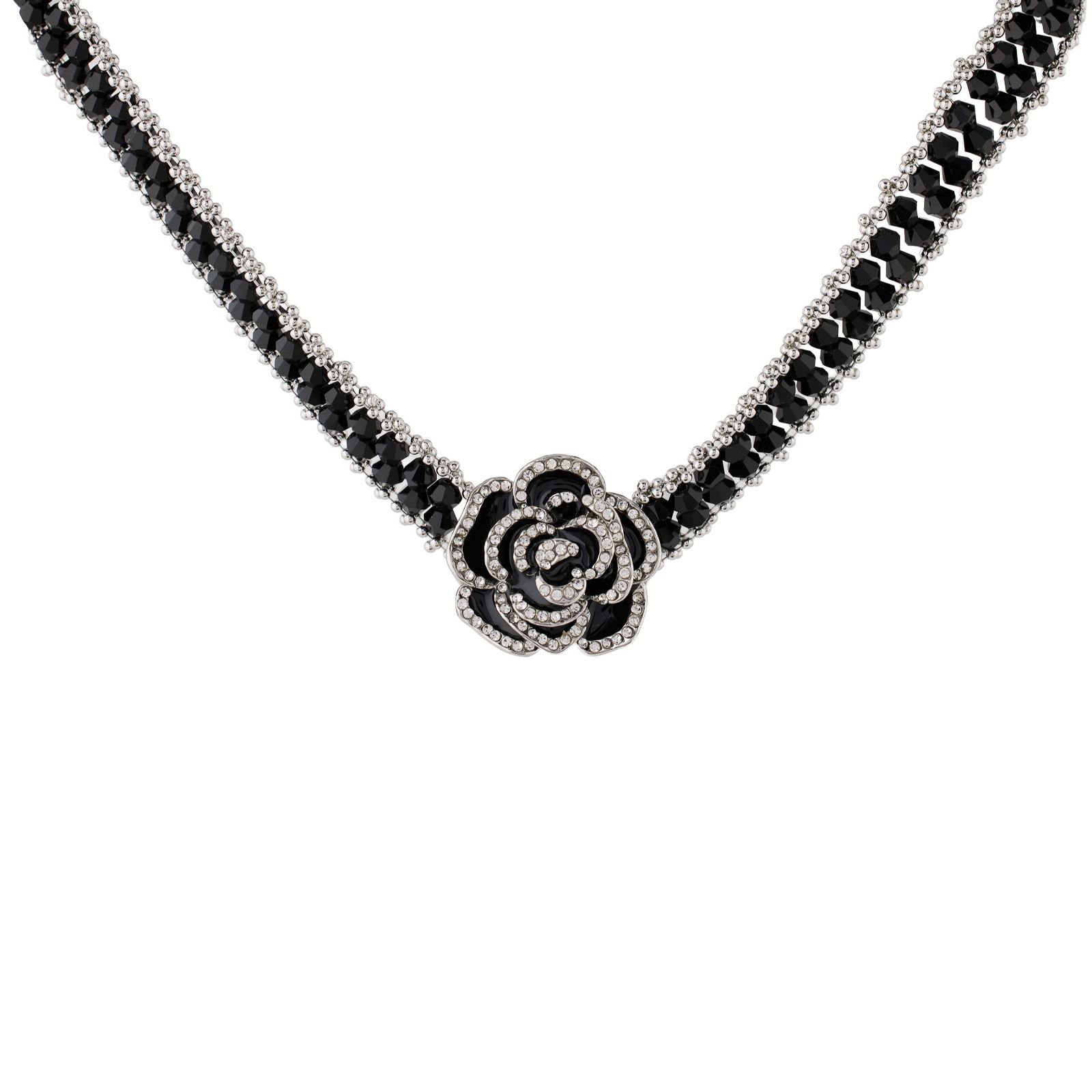 Butler & Wilson Crystal Rose Necklace