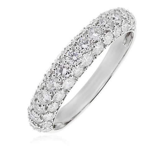 1.50ct H SI2 Fire Light Lab Grown Diamond Pave 4.6mm Band Ring