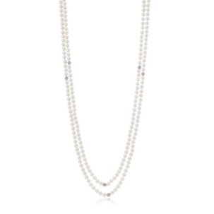 Frank Usher Faux Pearl Crystal Necklace