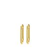 GOLD 9ct Yellow Rectangular Hoop Creole Earrings 1.8g, 1 of 1