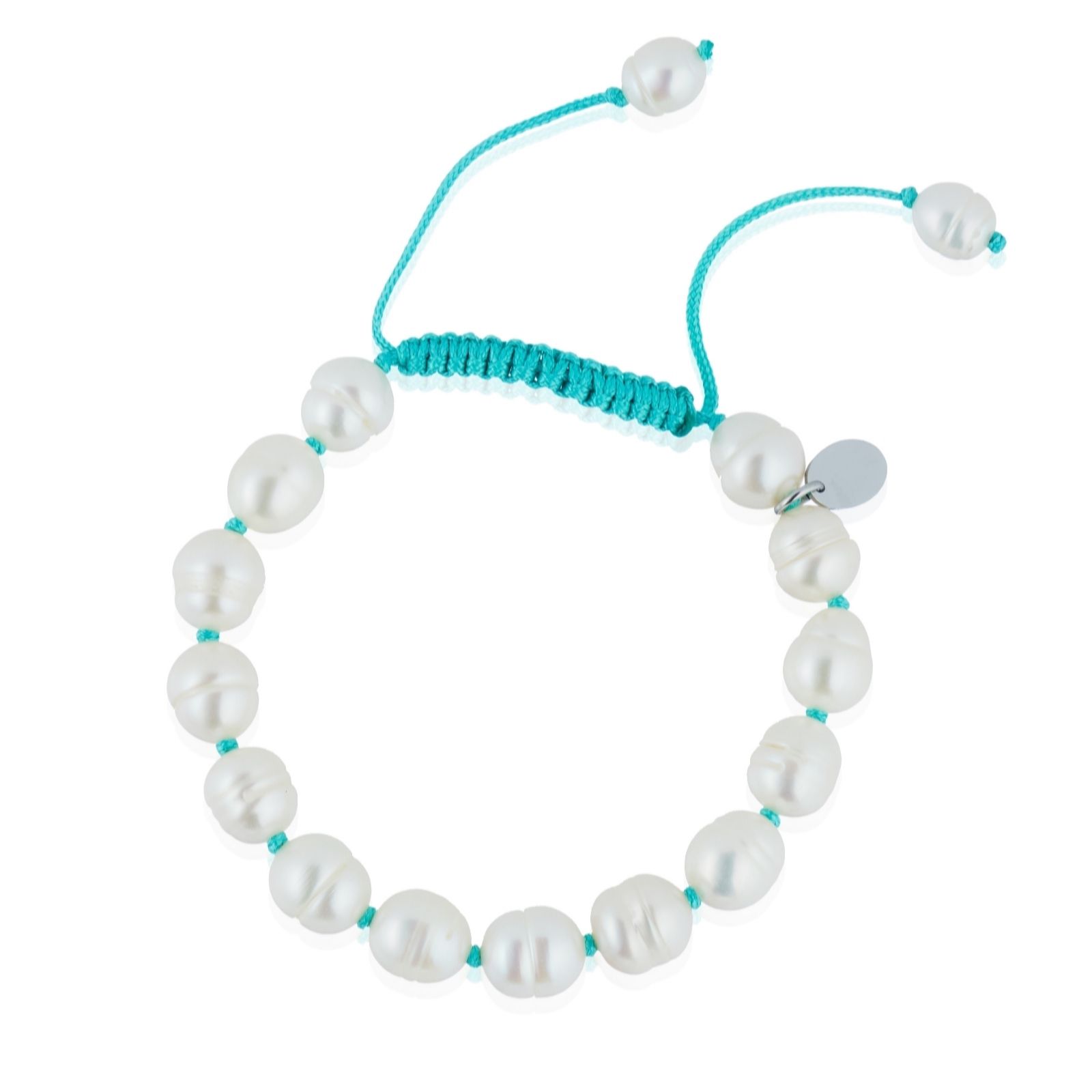 Lara Pearl Fresh Water Oval Pearl Cord Bracelet