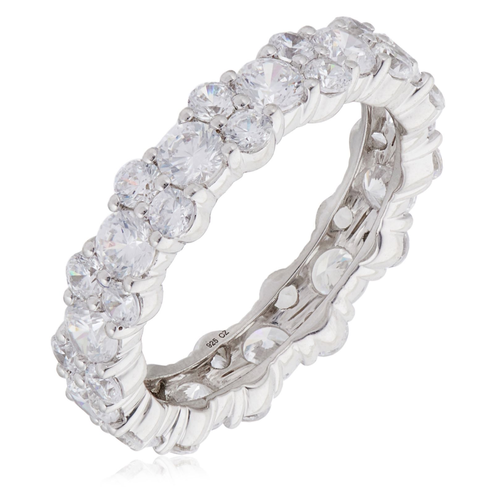 Firelight 3ct Lab Grown Diamond Cluster Eternity Ring 9ct Gold