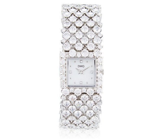 The Diamonique High Collection 37.04ct tw Bracelet Strap Watch