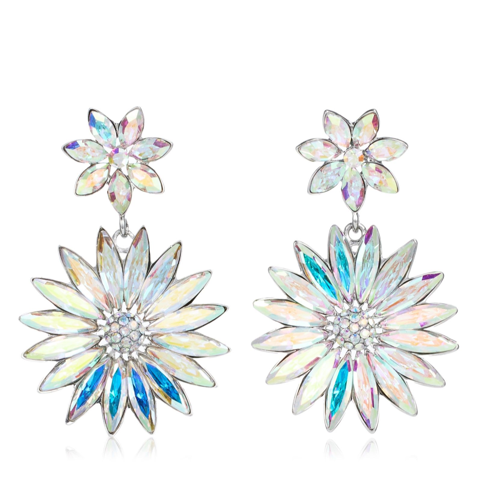 Butler & Wilson Sparkling Flower Earrings