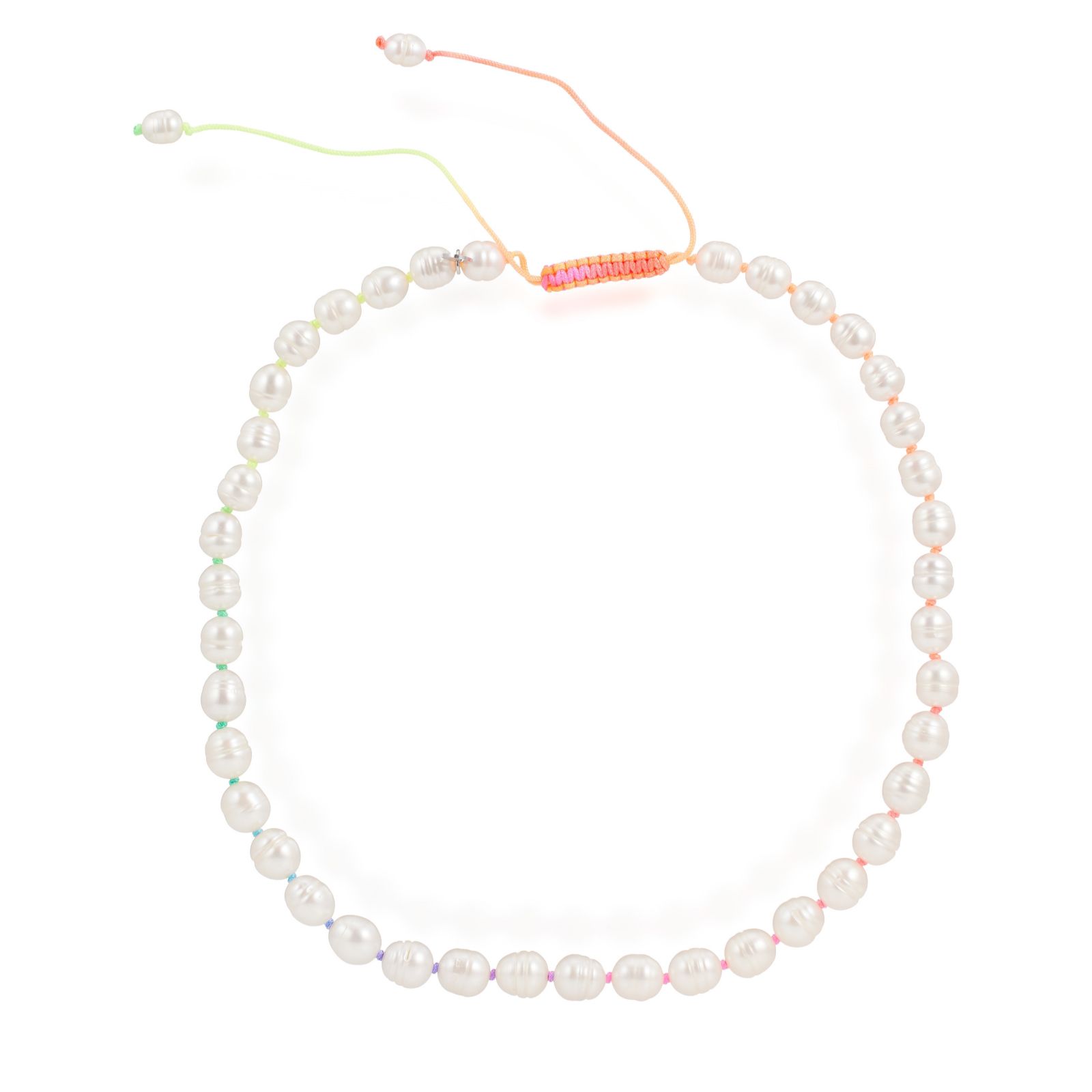 Lara Pearl Fresh Water Oval Pearl Cord Necklace