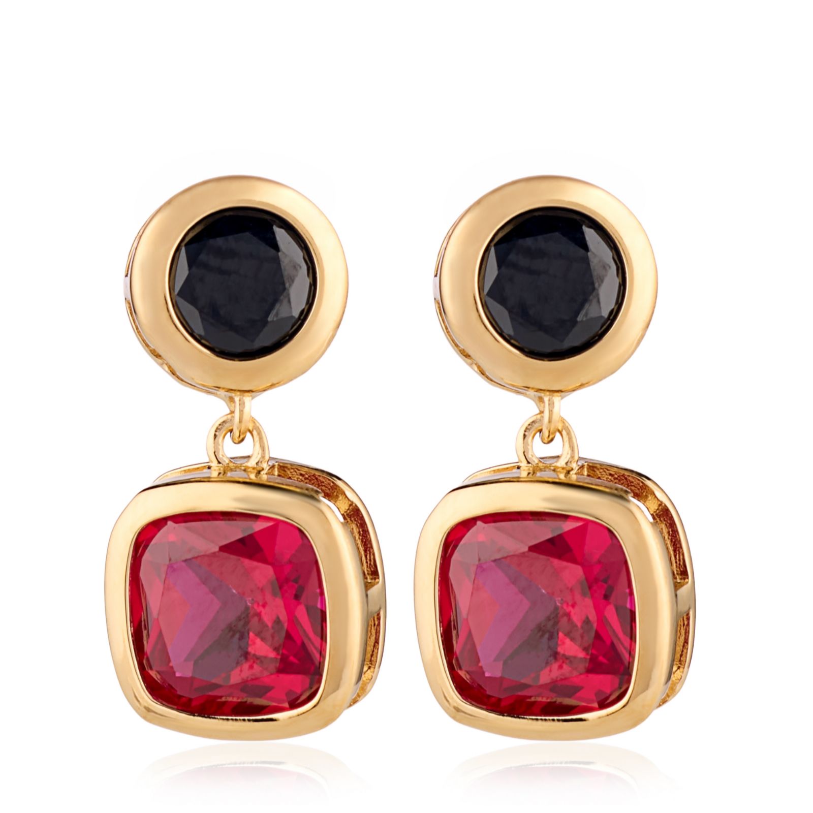 Diamonique 6.8ct tw Round Bezel Earrings Sterling Silver