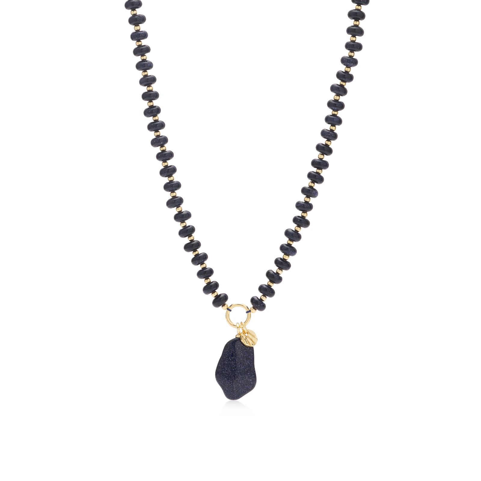 Malika Rondelle Semi Precious Charm Necklace