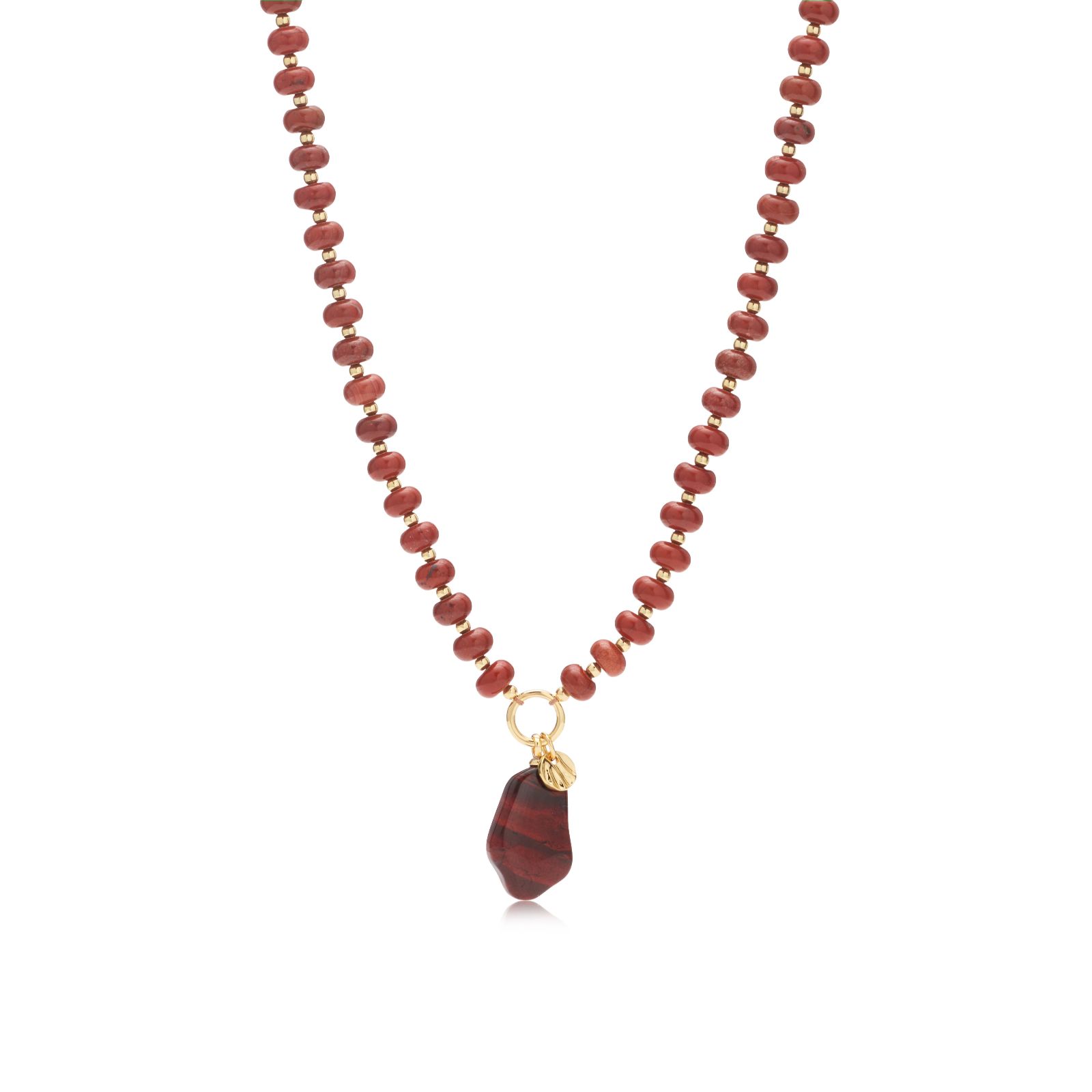 Malika Rondelle Semi Precious Charm Necklace