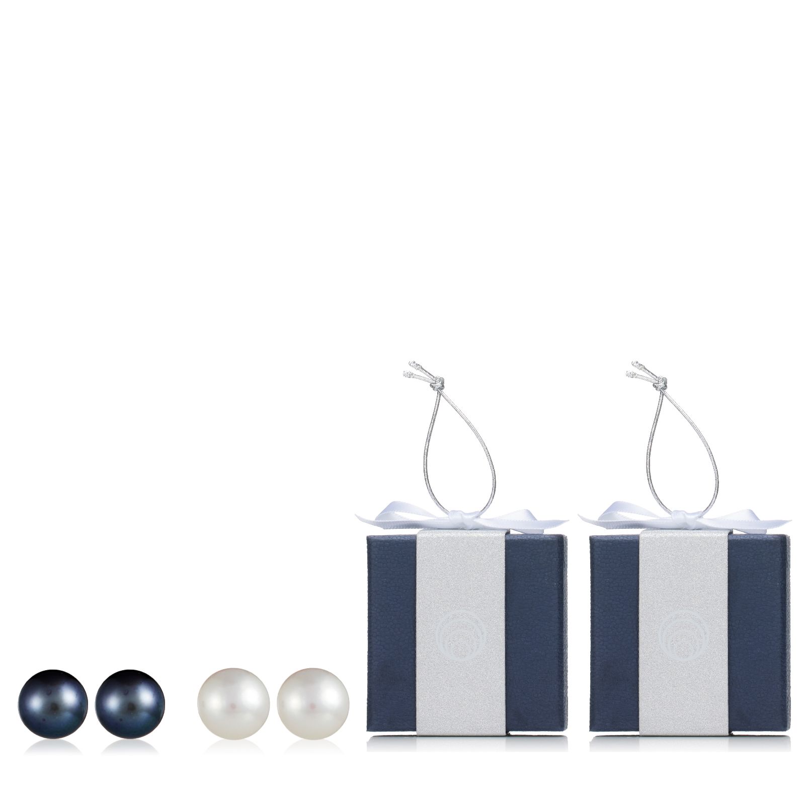 Lara Pearl Set of 2 9mm Button Pearl Stud Earrings Gift Boxed