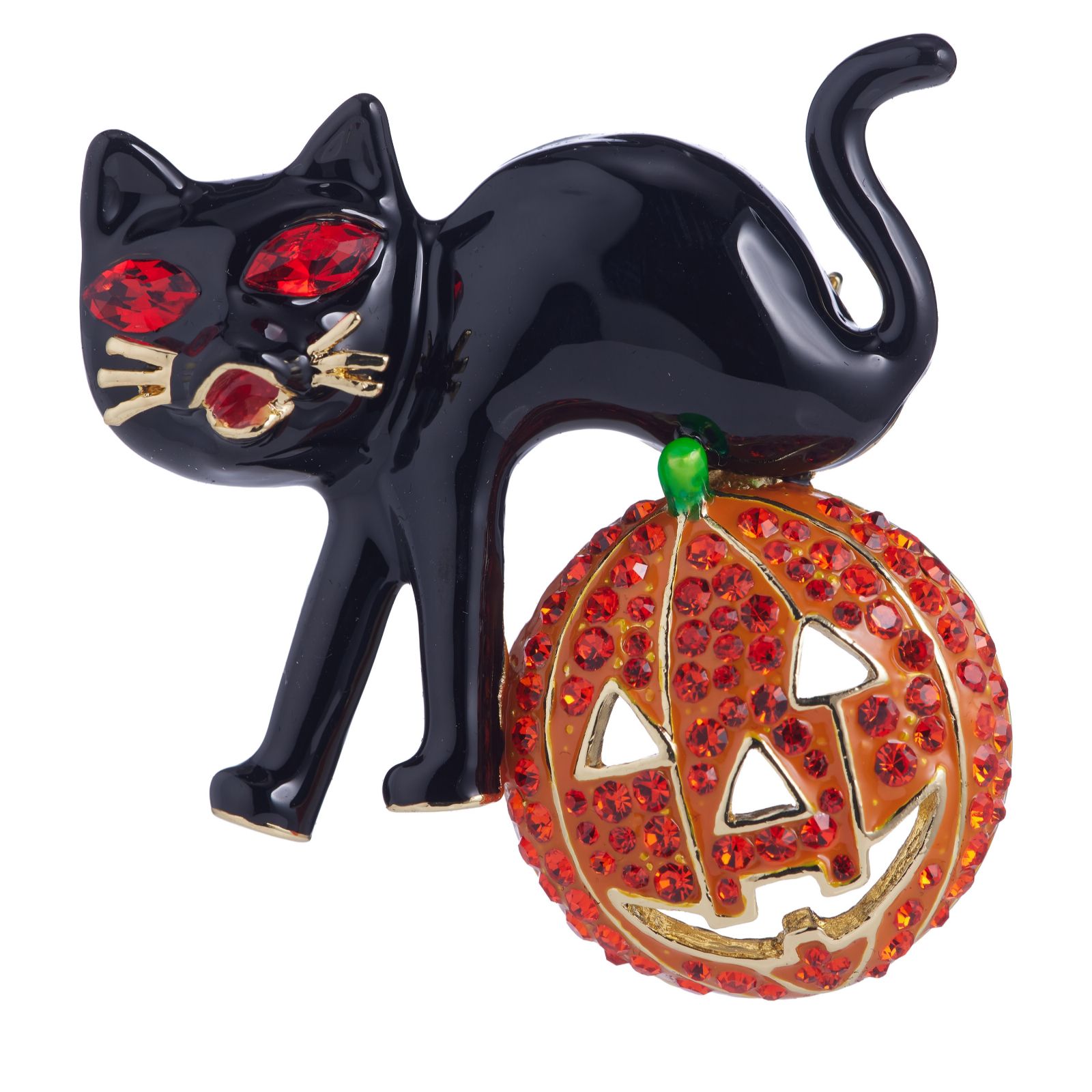 Butler & Wilson Halloween Cat  Brooch