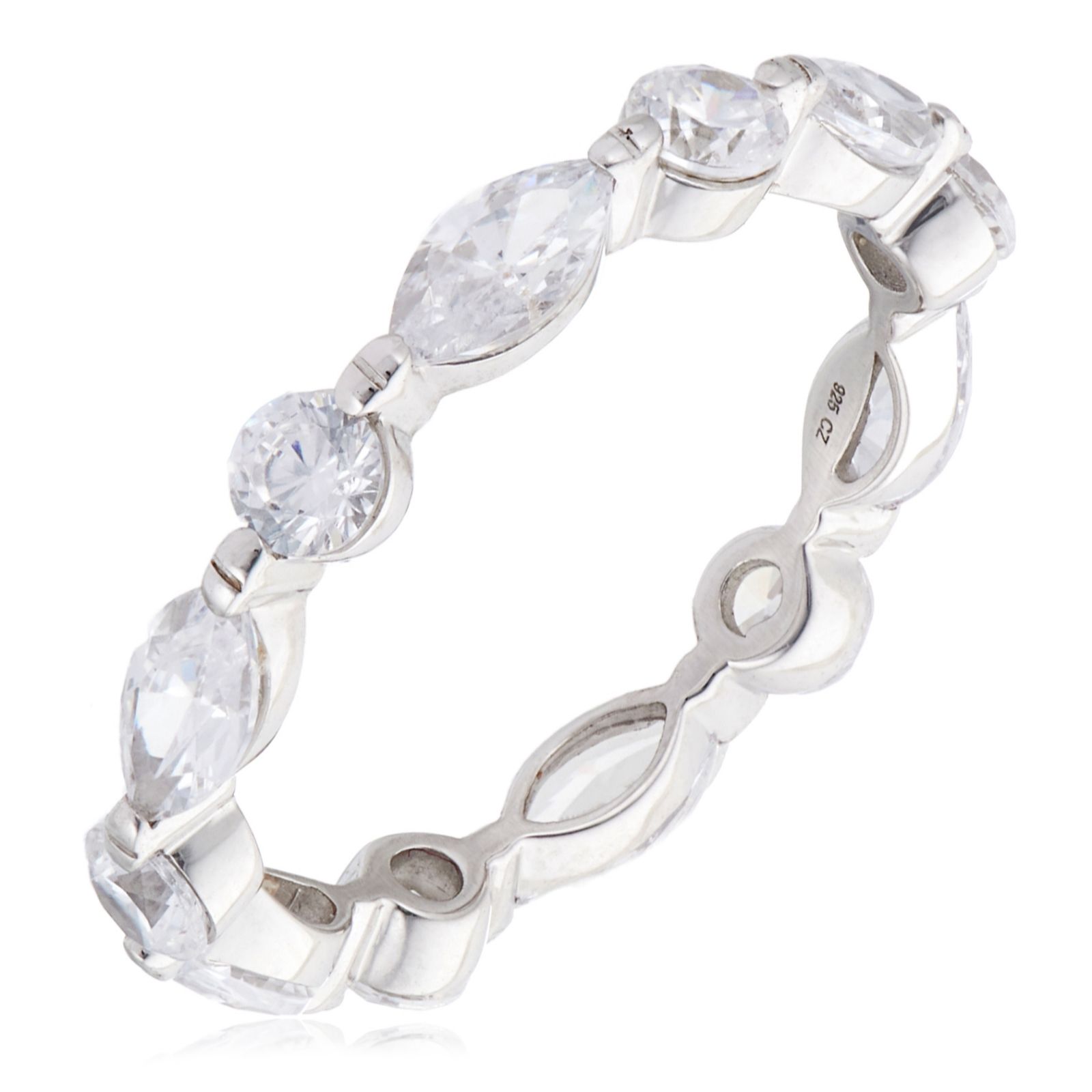 Fire Light 2ct Lab Grown Diamond Marquise Eternity Ring 9ct Gold