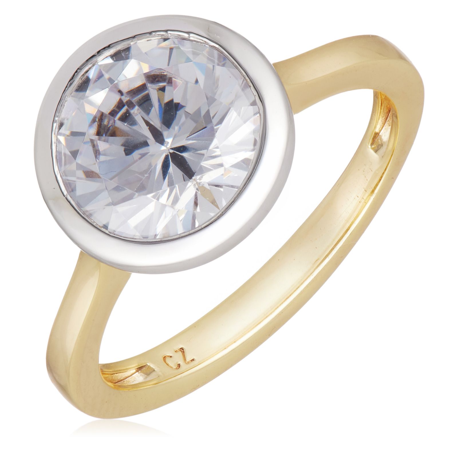 Diamonique Edit 3ct tw Bezel Set Choice of Cut Solitaire Ring