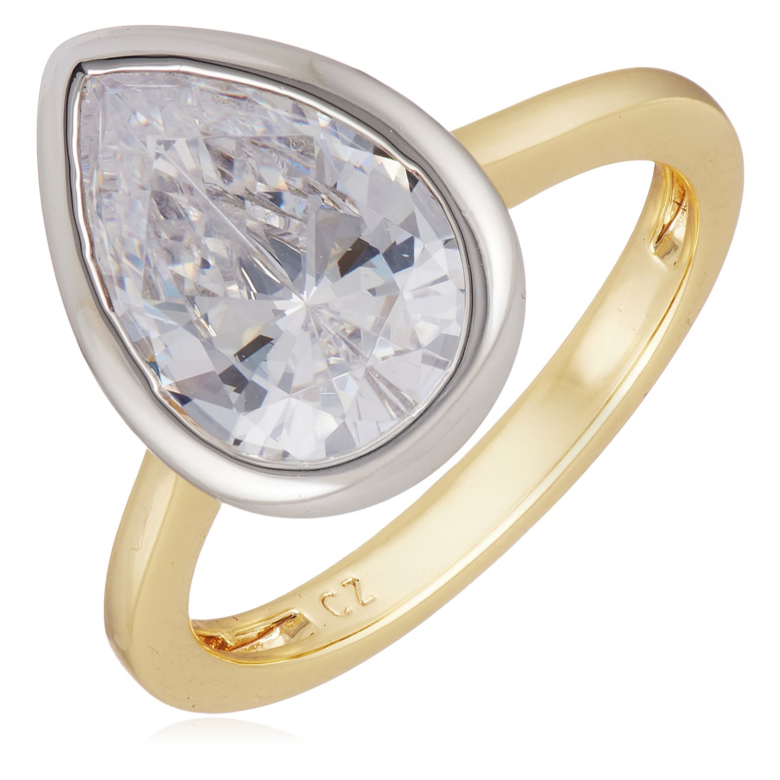 Diamonique Edit 3ct tw Bezel Set Choice of Cut Solitaire Ring