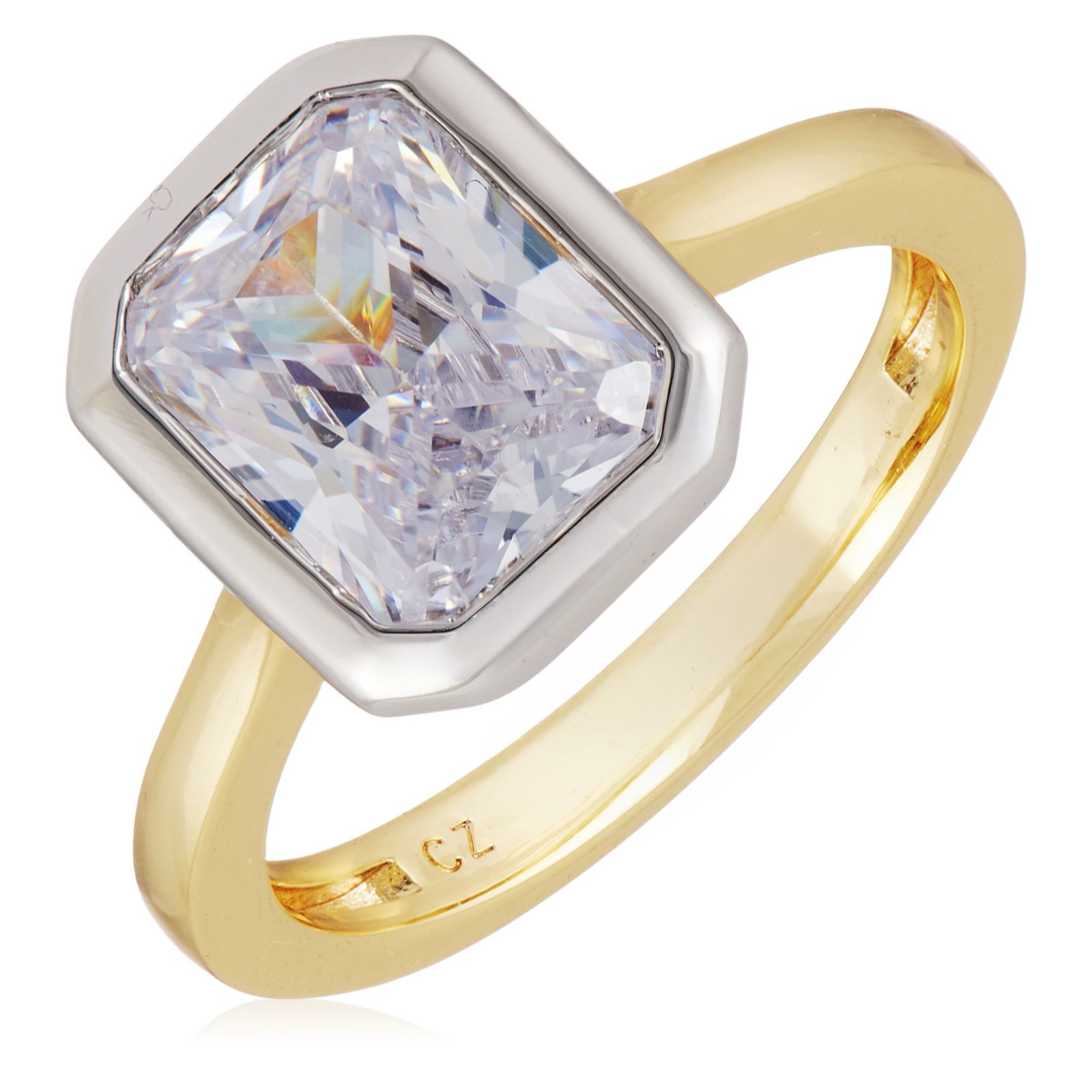 Diamonique Edit 3ct tw Bezel Set Choice of Cut Solitaire Ring