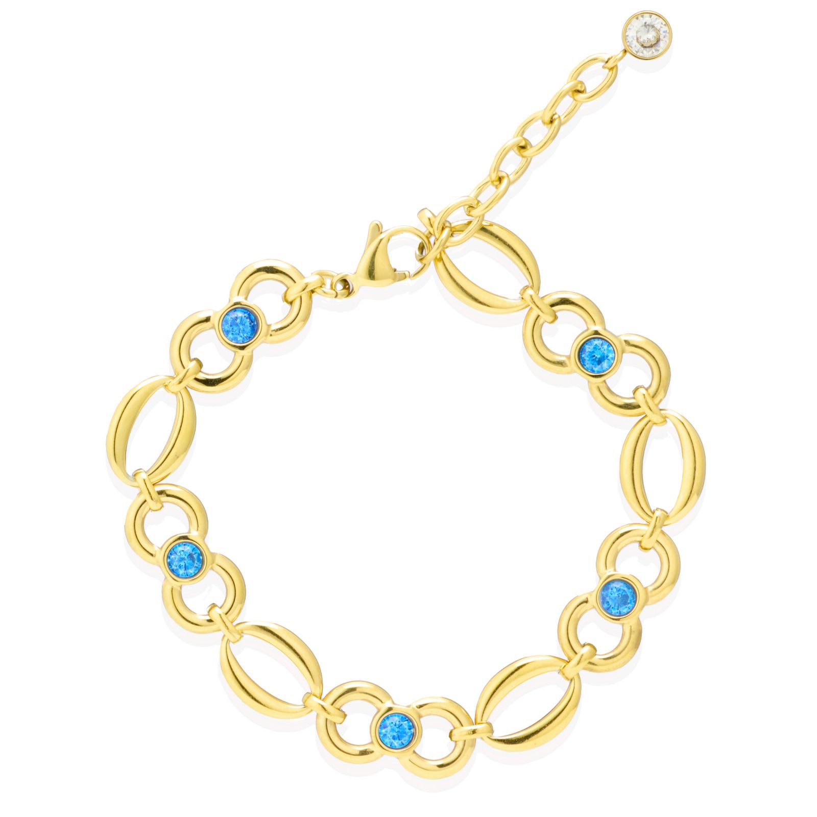 Steel By Diamonique Circle Link Bracelet Staiinless Steel