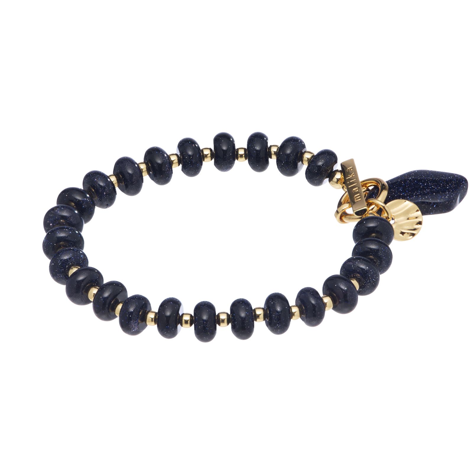 Malika Rondelle Semi Precious Charm Bracelet